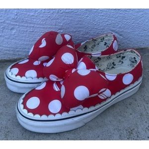 Vans Disney Minnie Mouse Bow Slip On Shoes Size 5.5
